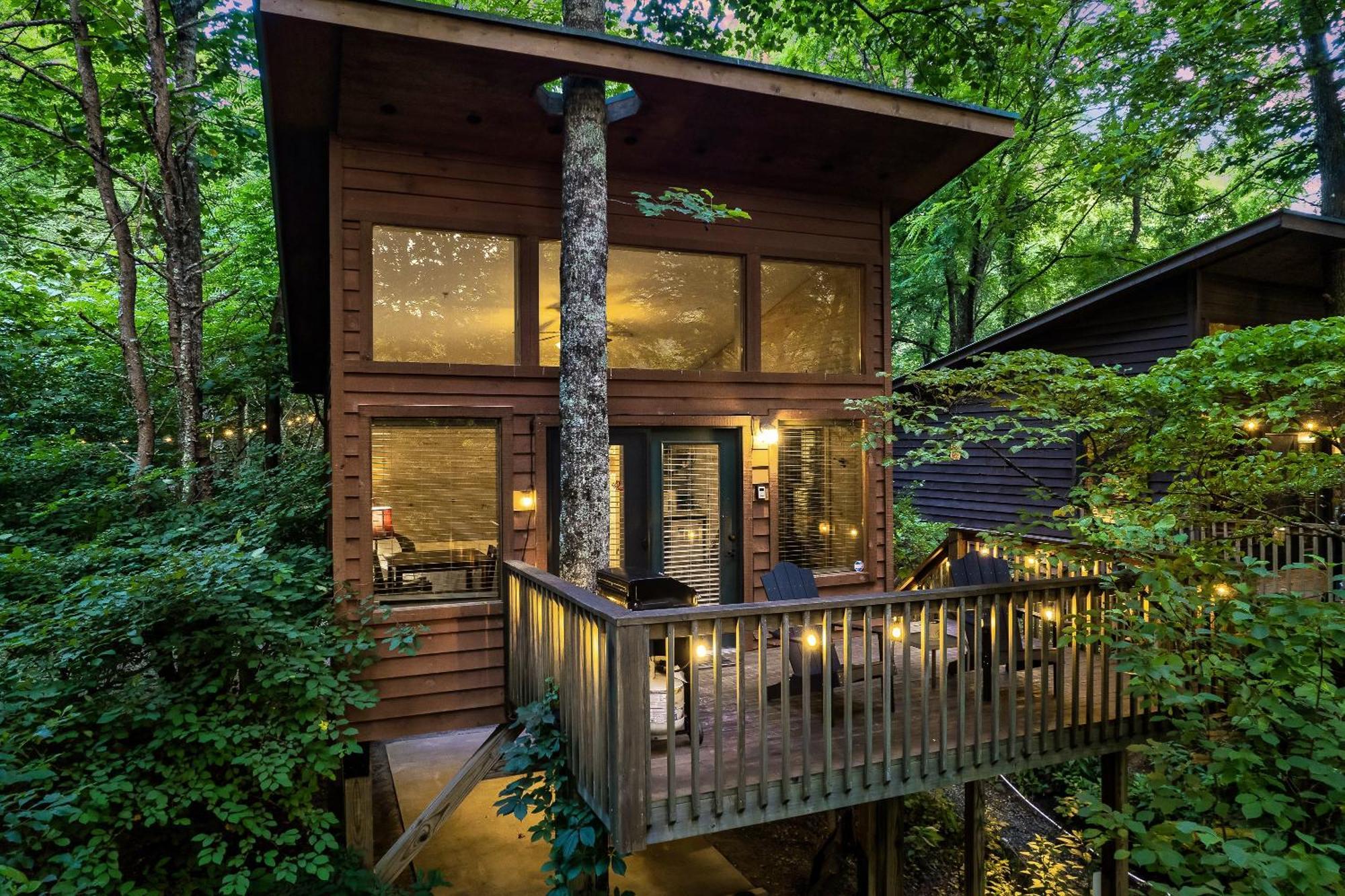 Rivers Edge Treehouses Robbinsville Esterno foto